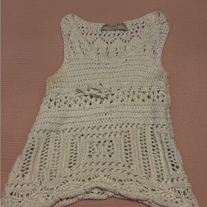 Emilio Pucci Cream Crochet Women's Top Small